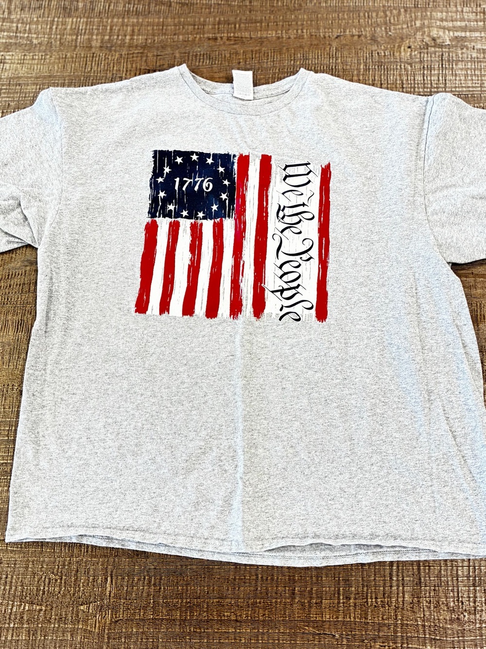 We the People Graphic T-Shirt - Heather Gray Patriotic